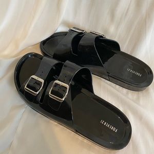 Forever21 Black Slides